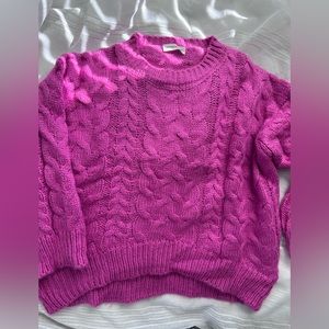 Midnight Macaroon Pink Cable Knit Sweater